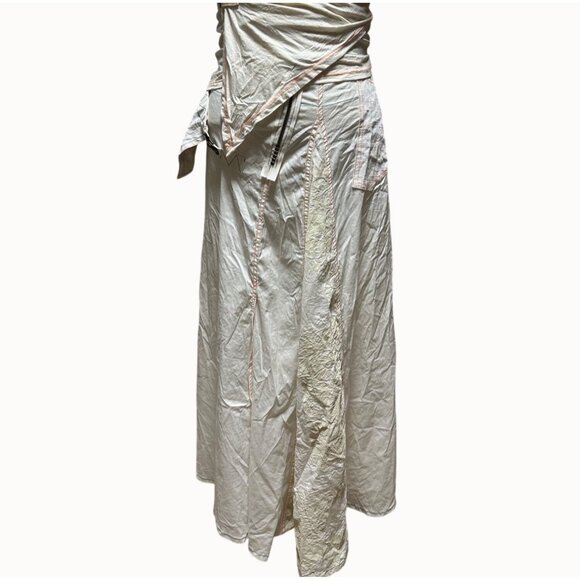 OHDD Wearable Art A line Skier Made In Italy Size 6Rare White & Multicolor Acc - Picture 4 of 9